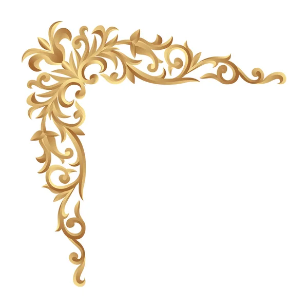 çerçeve köşe Tayland hattı için resmi, vektör tasarım dekorasyon desen stili çiçek ile.