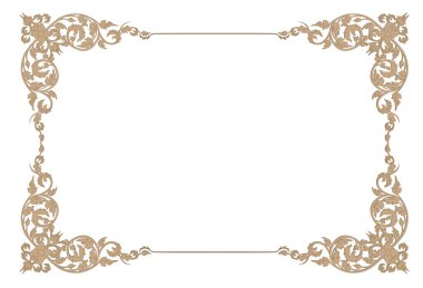 Vektör tasarım dekorasyon desen stili. sınır tasarlamak çerçeve kalıptır