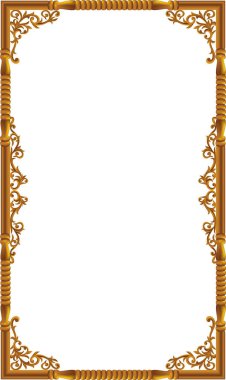 Sigorta primi altın antika barok çerçeve kaydırma süsleme sınır çiçek retro desenli antika stili acanthus yaprakları girdap dekoratif öğe telkari hat oyma