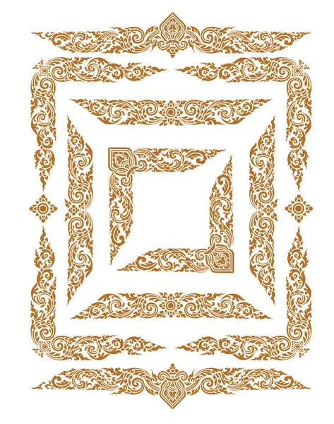 Векторный Дизайн Стиль Украшения Шаблона Дизайн Бордюра Образец Рамы — стоковый вектор