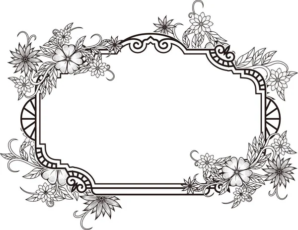 Premium Ouro Vintage Barroco Moldura Rolagem Ornamento Gravura Borda Floral —  Vetores de Stock