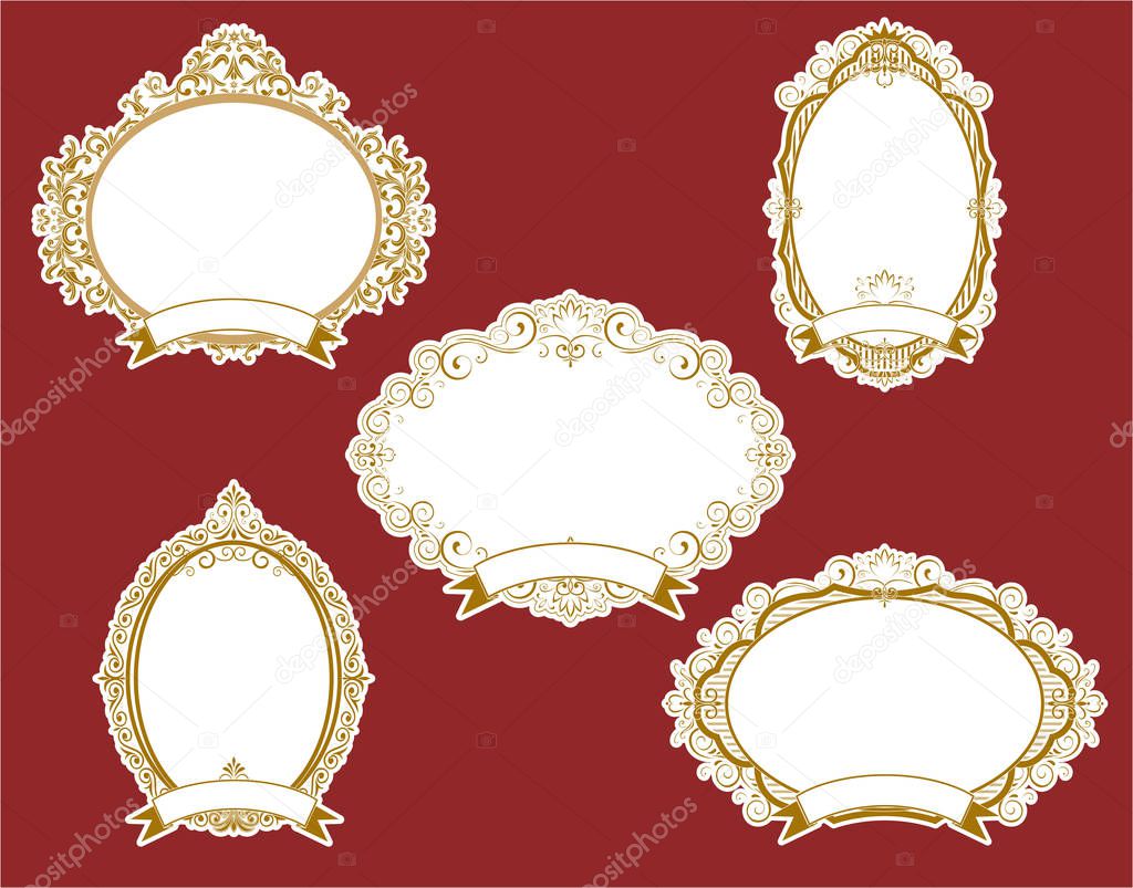 frame with corner line floral for picture, Vector design decoration pattern style. border design is pattern Thai art style