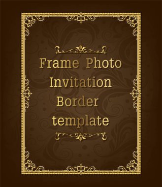 Dekoratif vintage çerçeveler ve kenarlıklar seti seti