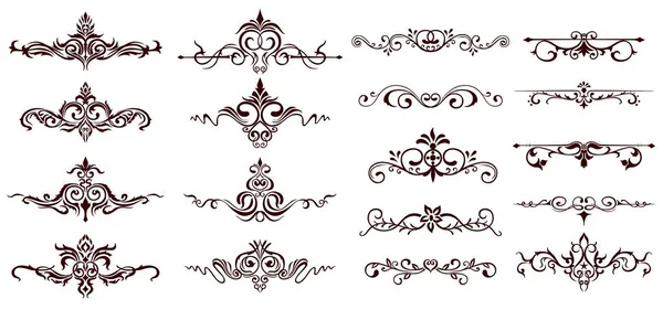 Dekoratif vintage çerçeveler ve kenarlıklar seti seti