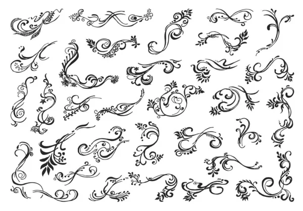 Dekoratif vintage çerçeveler ve kenarlıklar seti seti