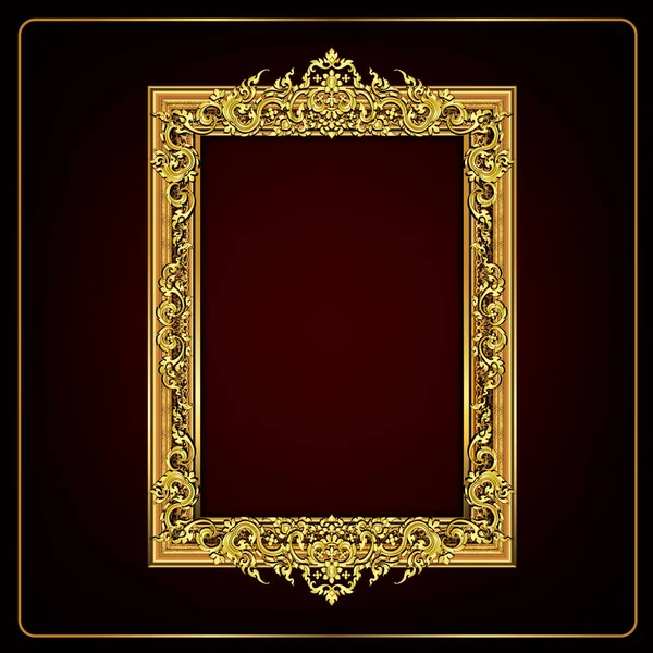 Klasyczne Elementy Dekoracyjne Stylu Barokowym Holiday Decor Ramki Złote Elementy — Wektor stockowy