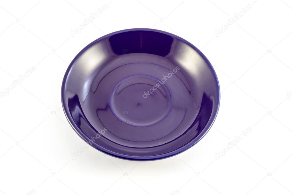  Dark purple plate on a white background