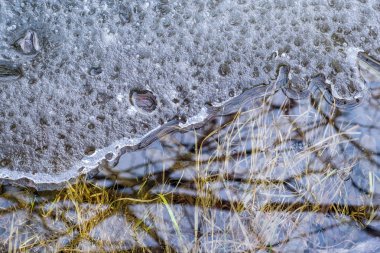 Su buz erime yakın çekim