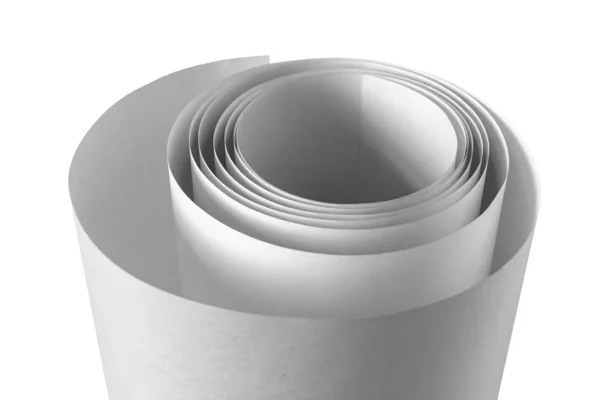  Bir rulo beyaz kağıt. Siyah beyaz görüntü.