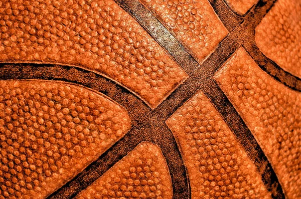 Orange Basketball Close Texture — Stock Photo, Image