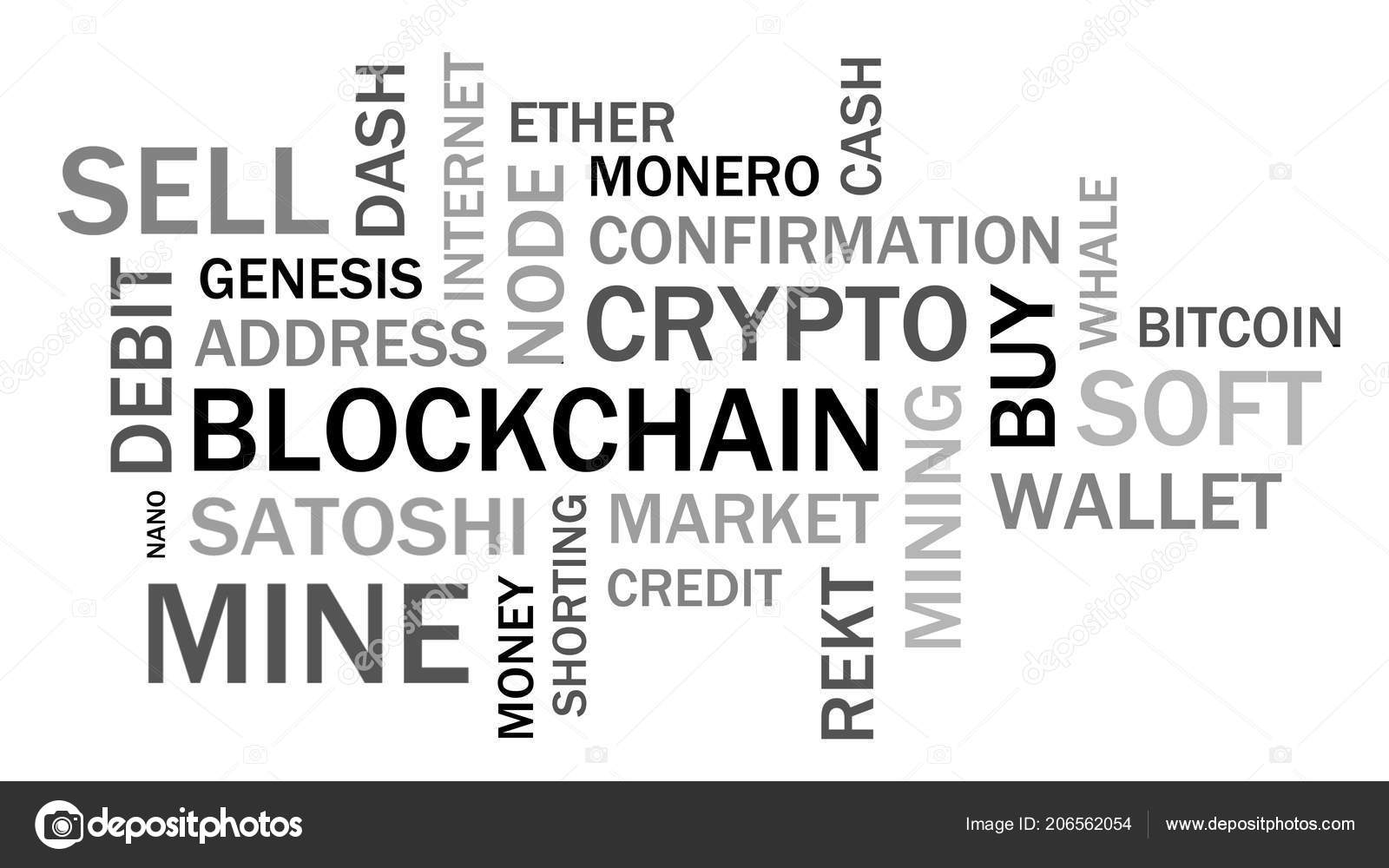 Collage Words Crypto Currency — Stock Photo © ElenaImages #206562054