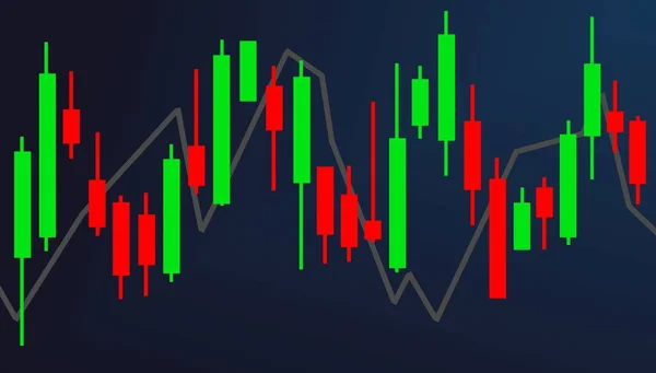 Exchange Finansiella Schema Med Japanska Ljus — Stockfoto