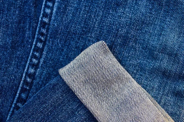 Blå Stoppade Jeans Manlig Stil Byxor — Stockfoto