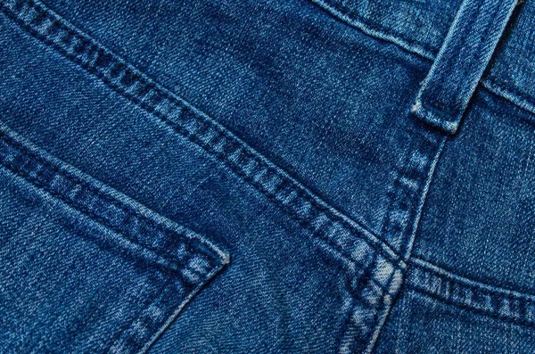 Jeans Tyg Och Sömmar Blå Jeans — Stockfoto