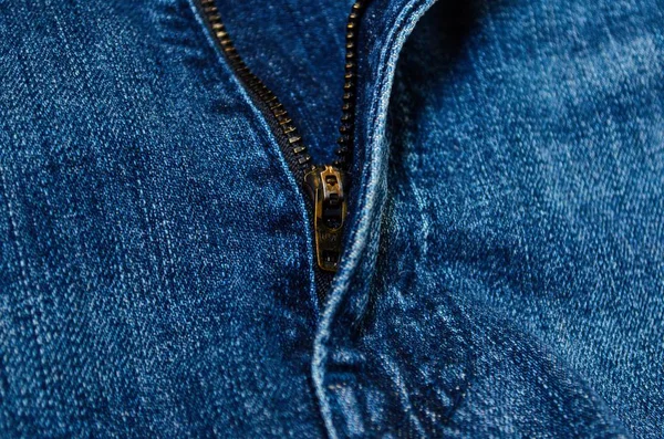 Jeans Mäns Blåjeans Närbild — Stockfoto