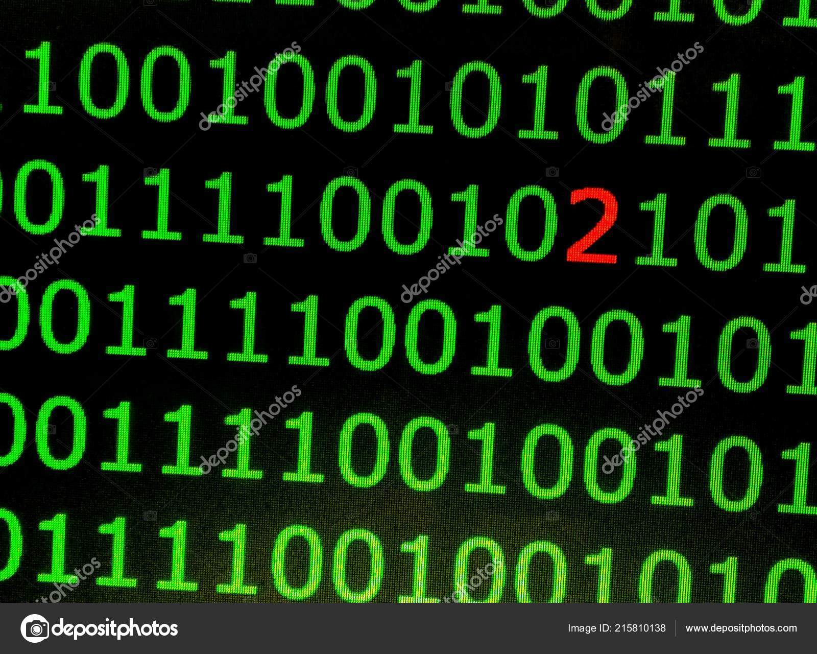 Programming Code Black Background Binary Code Error Digit Binary Code Stock Photo Image By C Elenaimages