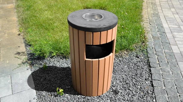 Trash can on the street