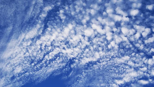 bulutlar, Altocumulus ve Cirrostratus, fotoğrafı parlak mavi gökyüzü üzerinde sinek