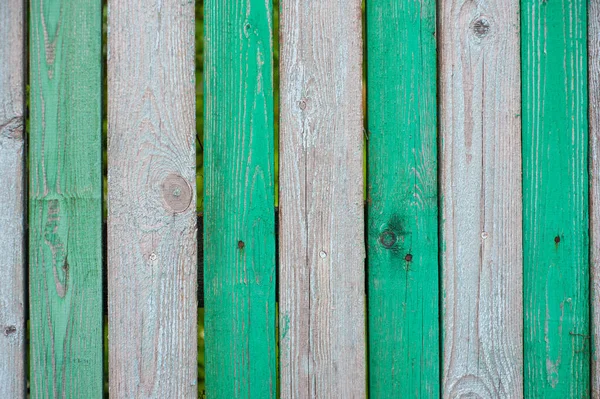 木制绿色栅栏的纹理 — 图库照片