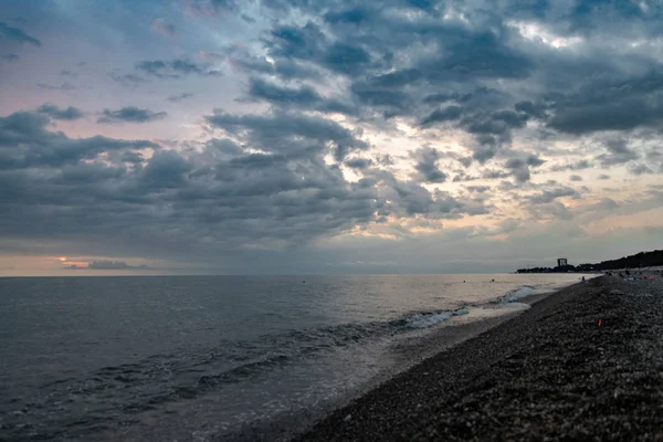 Гальковий Пляж Чорного Моря — стокове фото