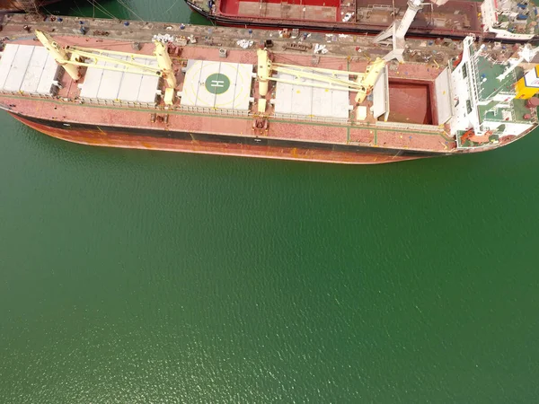 Opravy Lodí Trupu Loď Tanker Loděnici — Stock fotografie