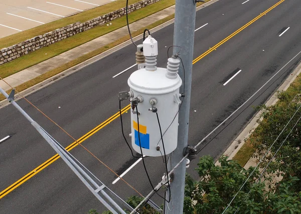 High Voltage Three Phase Electricity Tower Delivery Electricity Customer — Stock Photo, Image