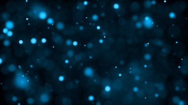 Parlak ışıklar. Bokeh arka plan bulanık parçacıklar dolu. Parlak parlayan toz defocused. Sihirli kompozisyon. 3D render