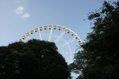 Budapeşte, Macaristan. Budapeşte 'nin merkezinde Budapeşte göz dönme dolabı