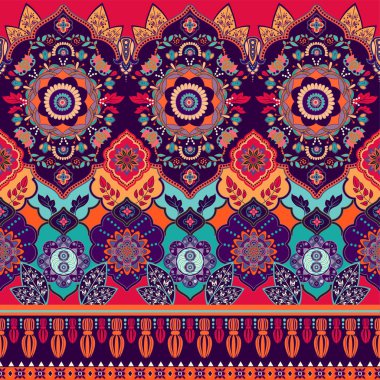 Renkli seamless Paisley modeli. Dekoratif Hint süsleme. Süs duvar kağıdı