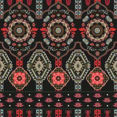 Renkli seamless Paisley modeli. Dekoratif Hint süsleme. Süs zemin