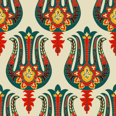 Renkli seamless Paisley modeli. Dekoratif Hint süsleme. Süs duvar kağıdı