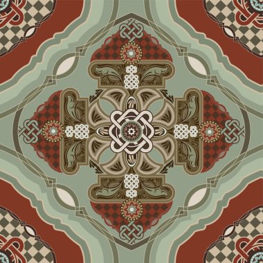 Süs vektör seamless modeli. Etnik sorunsuz duvar kağıdı. Geometrik zemin