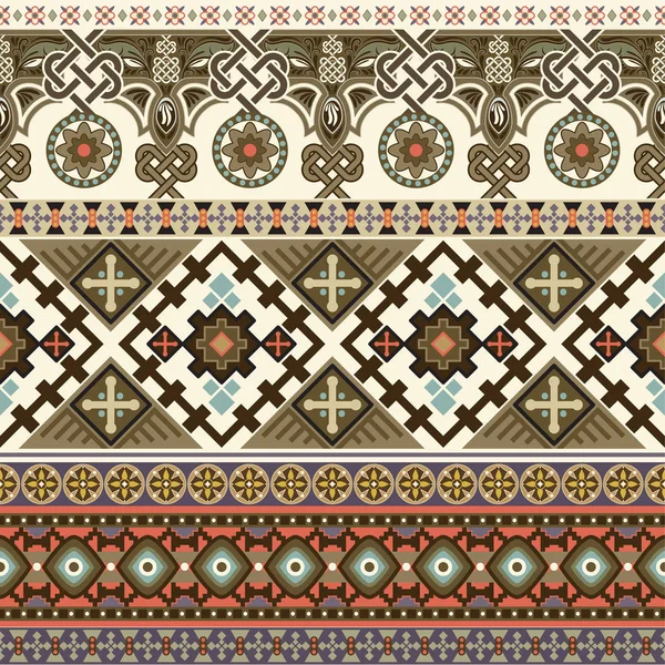 Vecteur ornemental motif sans couture. Papier peint ethnique sans couture. Arrière-plan arabe géométrique pour papier d'emballage, toile, couverture, textile, tissu — Image vectorielle