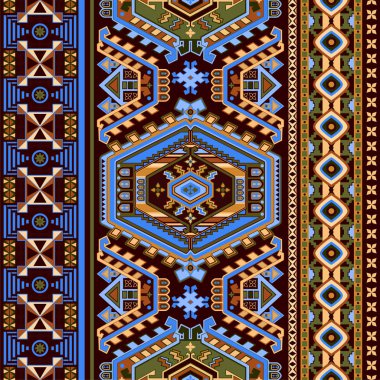 Halk süs seamless modeli. Geometrik etnik wallpaper, renkli zemin. Soyut Meksika geometrik desen