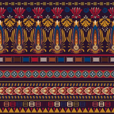 Halk süs seamless modeli. Geometrik etnik wallpaper, renkli zemin. Soyut Meksika geometrik desen