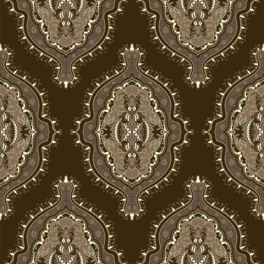 Hint süsleme, vektörel clipart. Dikişsiz etnik desen. Ambalaj Kağıt, duvar kağıdı, telefon kapağı, web için renkli resimde