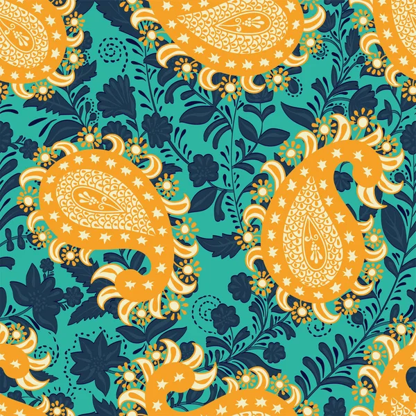Orientální vzor bezešvé vektor. Paisley a květiny. Barevný design pro textil, tkaniny, pozvánka, web, kryt, balicí papír — Stockový vektor