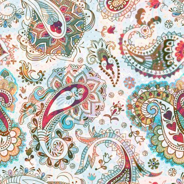 Jacobean seamless modeli. Çiçekler arka plan, etnik tarzı. Stilize çiçek tırmanma. Kumaş, tekstil, ambalaj kağıt, kart, davet, duvar kağıdı, web tasarım için Dekoratif süsleme zemin