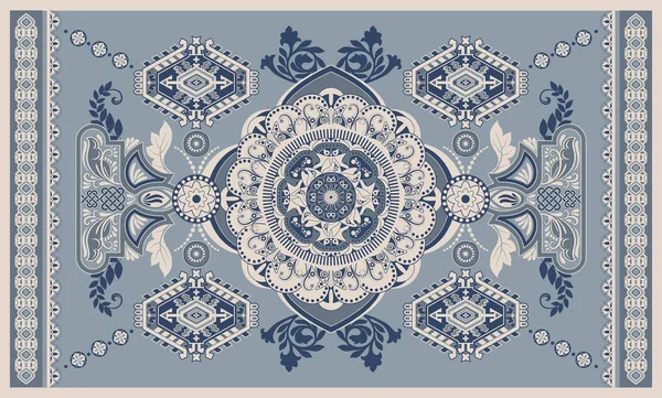 Conception vectorielle hongroise colorée pour tapis, serviette, tapis, textile, tissu, couverture. Motifs décoratifs stylisés floraux. Design floral ethnique rectangulaire avec centre ornemental — Image vectorielle