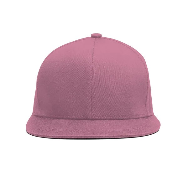 一个现代的Snapback前帽模型在羊绒玫瑰色 以帮助您呈现你的帽子设计精美 你可以自定义这个帽子模型的几乎所有内容 以匹配您的帽子设计 — 图库照片