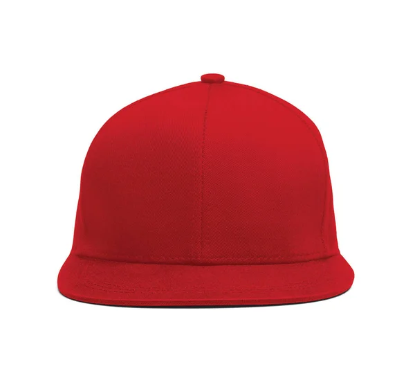 Een Moderne Snapback Front Cap Mockup Flame Scarlet Kleur Helpen — Stockfoto