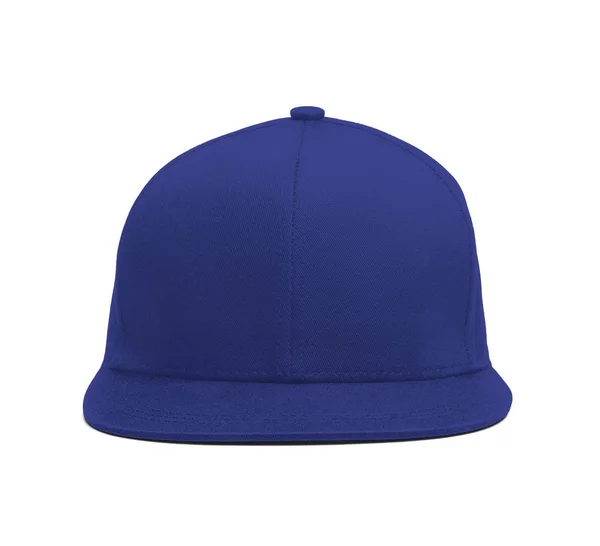 Modern Snapback Front Cap Próbamodell Royal Blue Color Hogy Segítsen — Stock Fotó