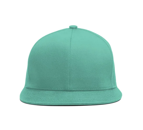 现代的 Snapback 前帽模型在贝面玻璃颜色 以帮助您呈现您的帽子设计精美 你可以自定义这个帽子模型的几乎所有内容 以匹配您的帽子设计 — 图库照片