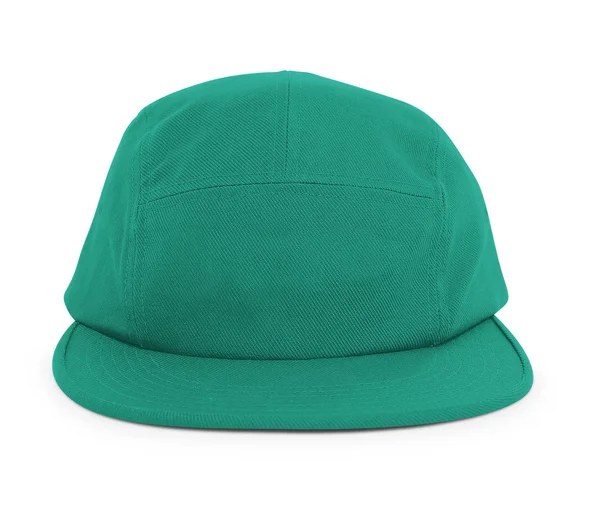 あなたが美しくあなたの帽子のデザインを提示するのに役立つ緑豊かな牧草地の色でモダンなクールガイキャップモックアップ あなたの帽子のデザインに合わせて この帽子のモックアップのほとんどすべてをカスタマイズすることができます — ストック写真
