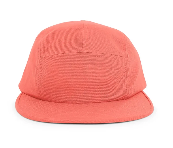 Современный Cool Guy Cap Mock Living Coral Color Помочь Представить — стоковое фото