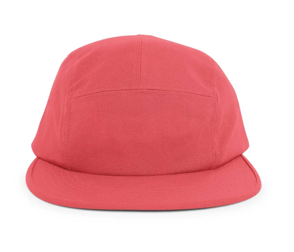 Moderno Cool Guy Cap Mock Red Cayenne Color Para Ajudá — Fotografia de Stock