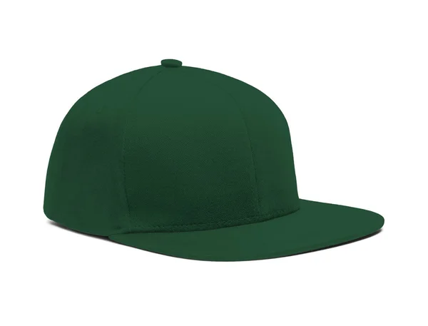 Mycket Dimensionerad Sidovy Snapback Keps Mock Grönt Eden Färg Som — Stockfoto