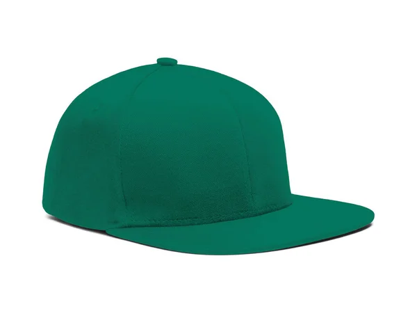 Una Gran Dimensión Vista Lateral Snapback Cap Mock Lush Meadow — Foto de Stock