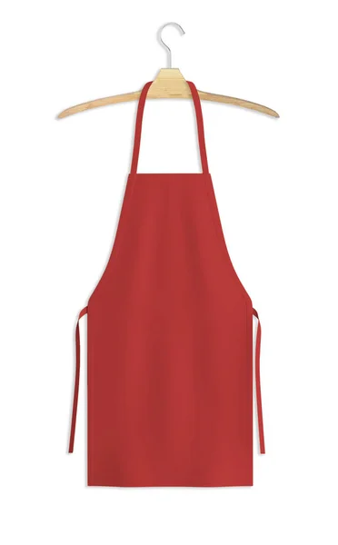 Zaprezentuj Swój Projekt Tym Sweet Apron Mock Valiant Poppy Color — Zdjęcie stockowe