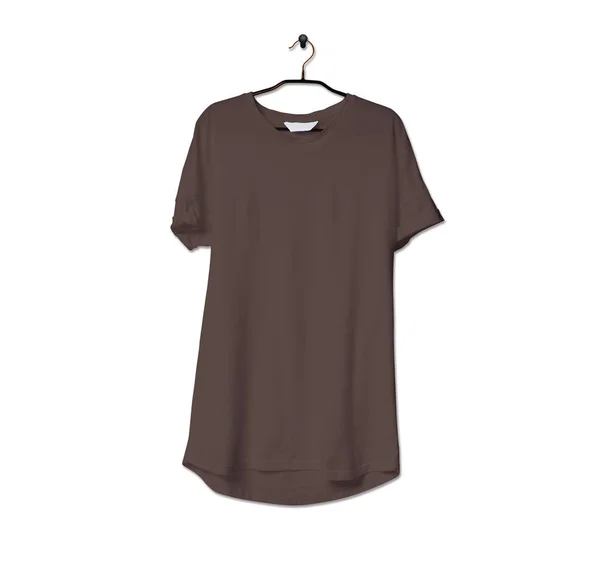 Grab Impressive Realistic Tshirt Mock Chicory Coffee Color Give Boost — Stock Photo, Image